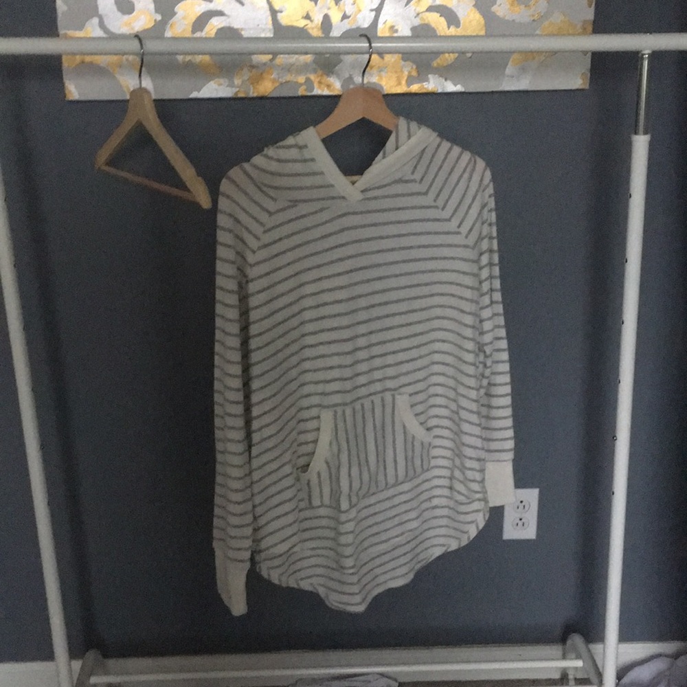 thin striped hoodie